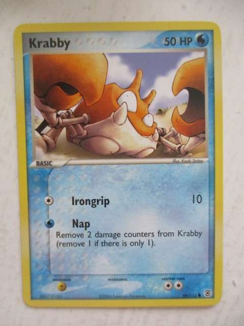 POKEMON TRADING CARD - KRABBY  - 2004  CARD IN MINT CONDITION