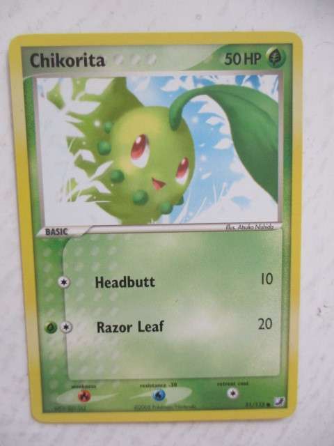 POKEMON TRADING CARD - 2005 CHIKORITA CARD IN MINT CONDITION