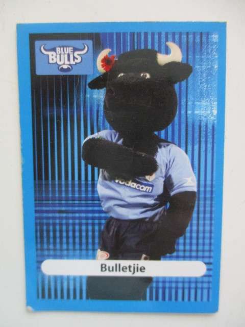 VICTOR MATFIELD  CARD BIT CREASED FOIL CARD BLUE BULLS  AND BULLETJIE CARD