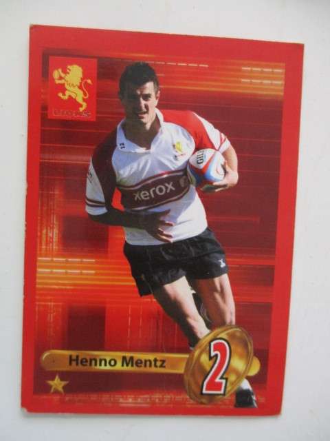 HENNO MENTZ AND WILLEM ALBERTS TRADING RUGBY CARDS - CHEETAHS