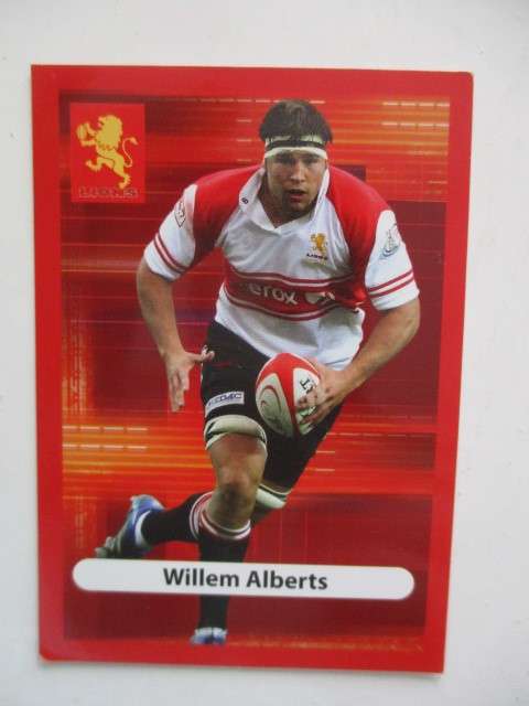 HENNO MENTZ AND WILLEM ALBERTS TRADING RUGBY CARDS - CHEETAHS