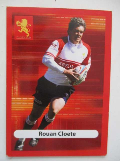 ROUAN CLOETE AND PIETER ENGELBRECHT RUGBY TRADING CARDS - CHEETAHS