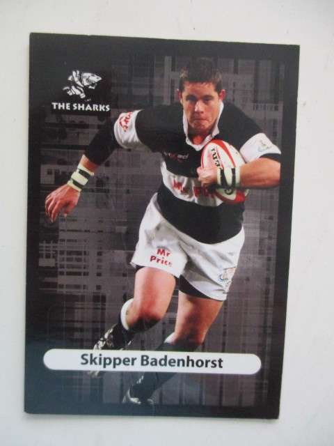 CHARL MCLEOD AND  SKIPPER BADENHORST  RUGBY TRADING CARDS -  SHARKS
