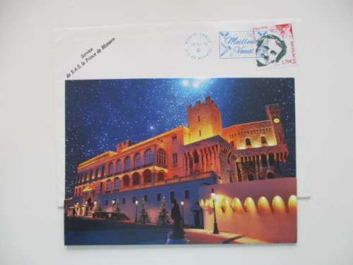 CHRISTMAS CARD  2010 - PRINCE ALBERT OF MONACO - POP UP TYPE OF CHRISTMAS CARD WITH ENVELOPE