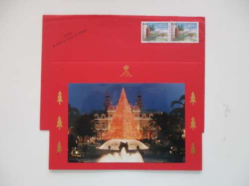 LOVELY CHRISTMAS CARD OF THE PRINCE OF MONACO - 1999 WITH ENVELOPE