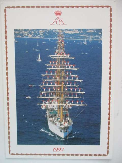 LOVELY CHRISTMAS CARD OF PRINCE ALBERT OF MONACO - 1997 WITH ENVELOPE