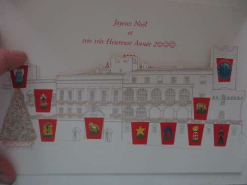 LOVELY CHRISTMAS CARD OF PRINCE ALBERT OF MONACO -  2000 POP UP TYPE OF CARD WITH ENVELOPE