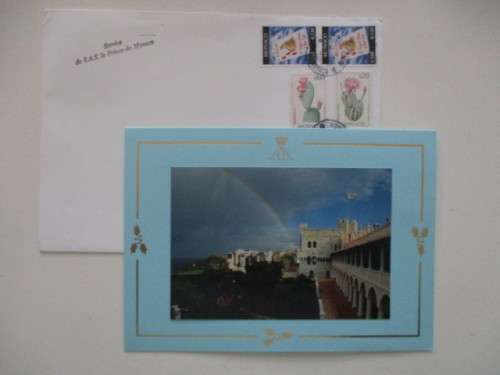 LOVELY CHRISTMAS CARD OF PRINCE ALBERT OF MONACO  - 2001 - WITH ENVELOPE