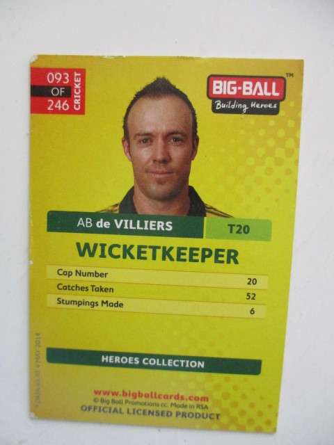 3 FOIL CRICKET CARDS ALL -  A.B. DE VILLIERS
