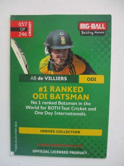 3 FOIL CRICKET CARDS ALL -  A.B. DE VILLIERS