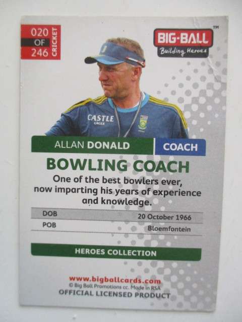 3 FOIL CRICKET CARDS  - ALLAN DONALD GRAEME SMITH AND HASHIM AMLA
