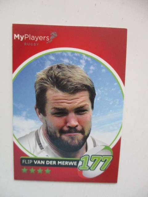 RUGBY TRADING CARDS -  FLIP VAN DER MERWE - SIGNATURE SERIES