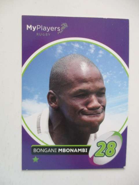 RUGBY TRADING CARD - BONGANI MBONAMBI - SIGNATURE SERIES