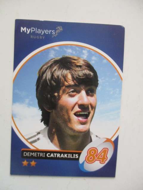 RUGBY TRADING CARD - DEMETRI CATRAKILIS - SIGNATURE SERIES