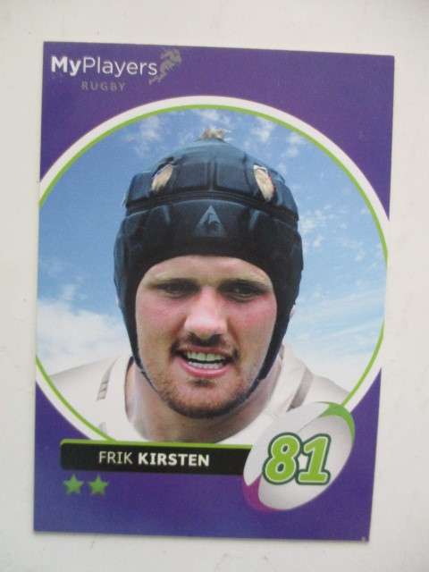 RUGBY TRADING CARD - FRIK KIRSTEN - SIGNATURE SERIES