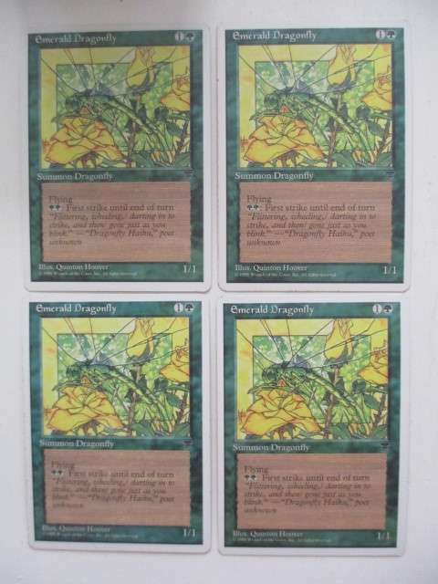 MAGIC THE GATHERING - EMERALD DRAGONFLY - SET OF 4 - LEGENDS