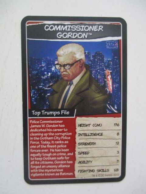 DC TOPPS HERO TRADING CARDS - COMMISSIONER GORDON - 2017