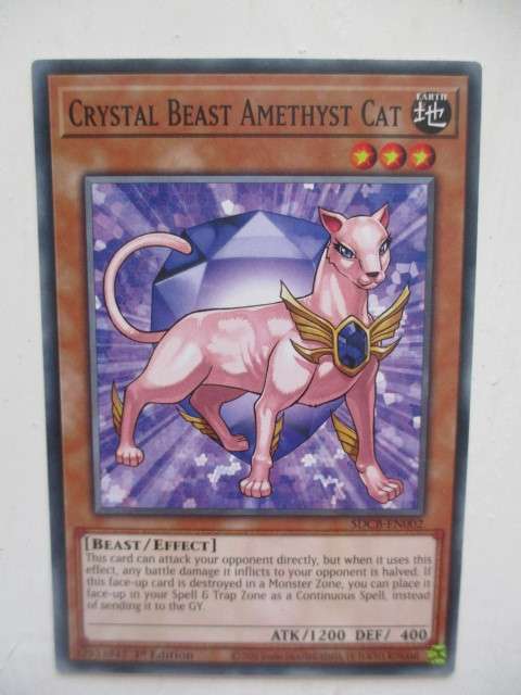 YU-GI-OH TRADING CARD - CRYSTAL BEAST AMETHYST CAT