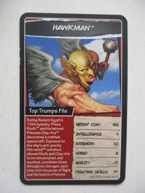 DC HERO TRADING CARDS - HAWKMAN - 2017