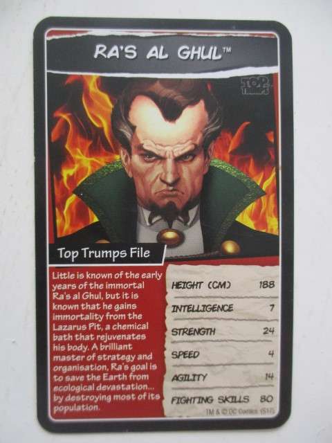 DC HERO TRADING CARDS - RA`S AL GHUL - 2017