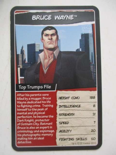 DC HERO TRADING CARDS - BRUCE WAYNE - 2017 2 DIFFERENT EDITIONS