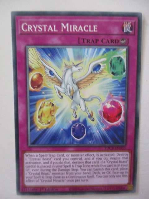 YU-GI-OH TRADING CARD - CRYSTAL MIRACLE