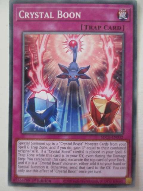 YU-GI-OH TRADING CARD - CRYSTAL BOON