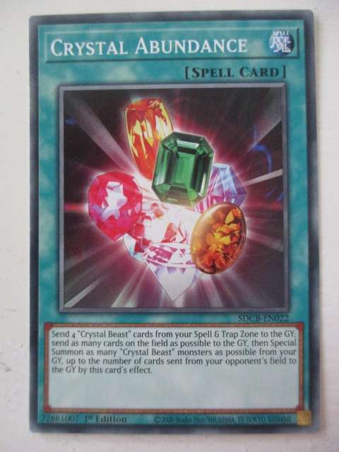 YU-GI-OH TRADING CARD - CRYSTAL ABUNDANCE