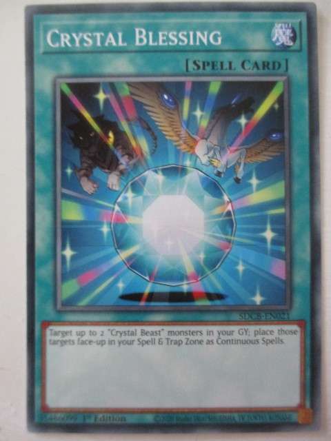 YU-GI-OH TRADING CARD - CRYSTAL BLESSING