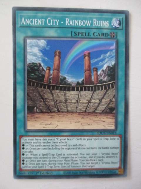 YU-GI-OH TRADING CARD - ANCIENT CITY - RAINBOW RUINS