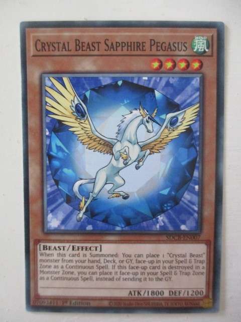 YU-GI-OH TRADING CARD - CRYSTAL BEAST SAPPHIRE PEGASUS