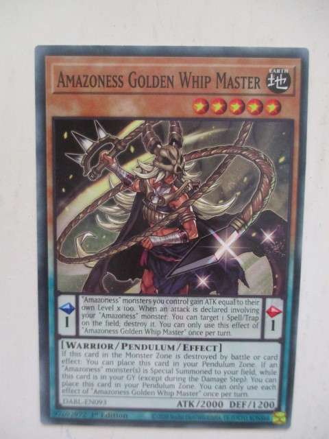 YU-GI-OH TRADING CARD - AMAZONESS GOLDEN WHIP MASTER