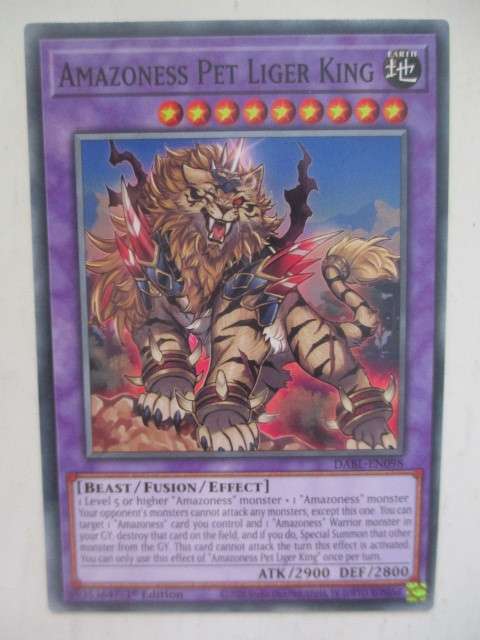 YU-GI-OH TRADING CARD - AMAZONESS PET LIGER KING