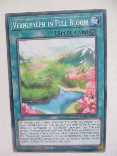 YU-GI-OH TRADING CARD - VERNUSYLPH IN FULL BLOOM