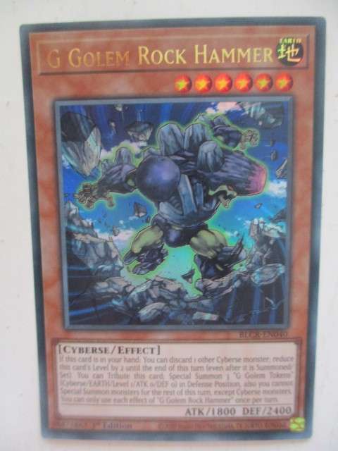 YU-GI-OH TRADING CARD - G GOLEM ROCK HAMMER / FOIL CARD / SHINY