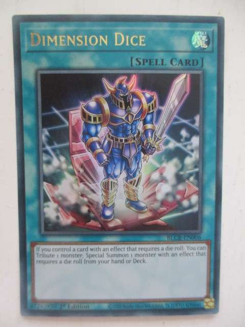 YU-GI-OH TRADING CARD - DIMENSION DICE / FOIL CARD / SHINY CARD