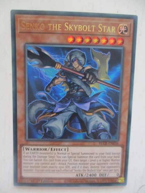 YU-GI-OH TRADING CARD - SENKO THE SKYBOLT STAR / FOIL CARD / SHINY