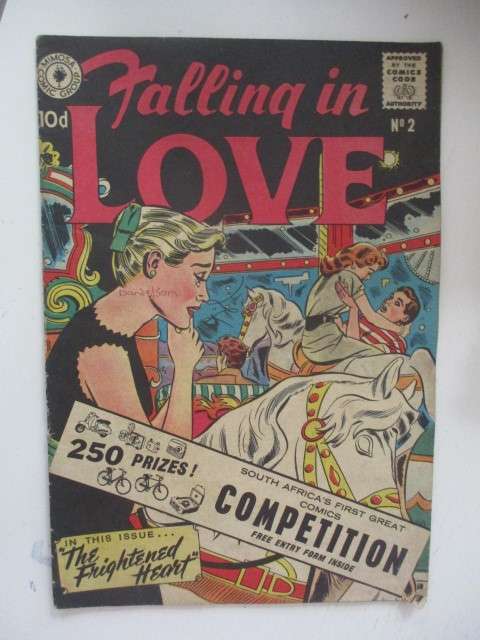 MIMOSA COMIC GROUP - A UNION OF SOUTH AFRICA COMIC - FALLING IN LOVE  NO. 2  - 10D - 1940`S