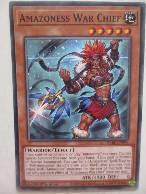 YU-GI-OH TRADING CARD - AMAZONESS WAR CHIEF