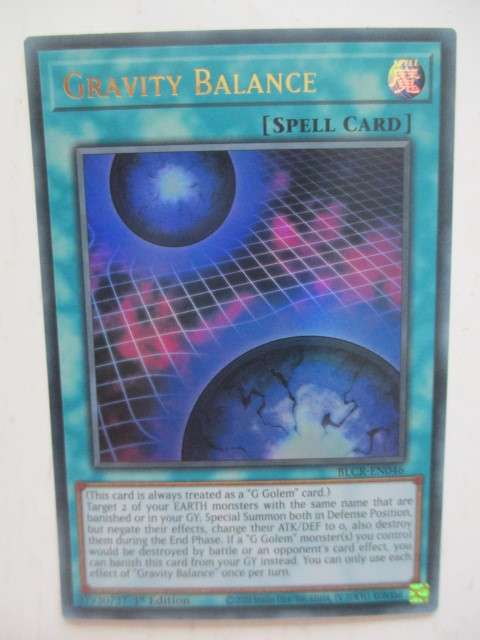 YU-GI-OH TRADING CARD -  GRAVITY BALANCE - FOIL CARD / SHINY