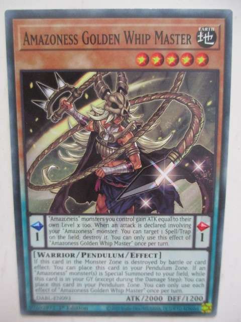 YU-GI-OH TRADING CARD - AMAZONESS GOLDEN WHIP MASTER