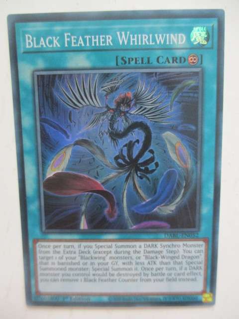 YU-GI-OH TRADING CARD - BLACK FEATHER WHIRLWIND / FOIL CARD / SHINY CARD