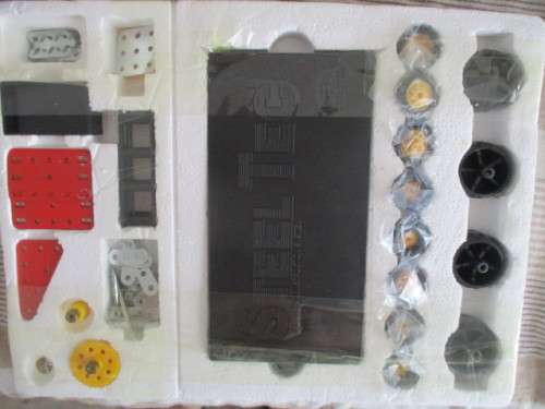 LOVELY STEEL TEC / MECCANO SET IN BOX - MAKE VARIOUS ROAD, AIR RAIL VEHICLES MOTOR MISSING