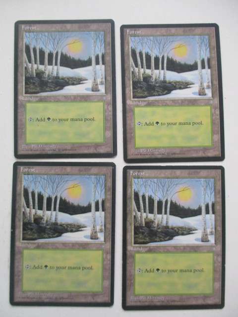 MAGIC THE GATHERING - FOREST SET OF LAND CARDS - ICE AGE