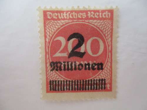 GERMANY  1923 OVER PRINTED STAMP