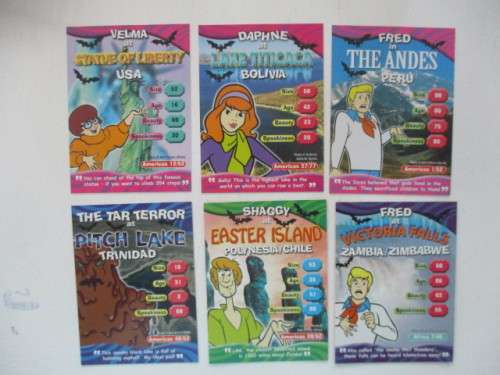 SCOOBY DOO TRADING CARDS PACK OF 6 DIFFERENT CARDS