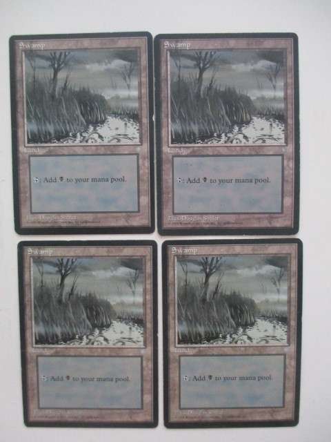 MAGIC THE GATHERING - SWAMP SET OF 4 ICE AGE
