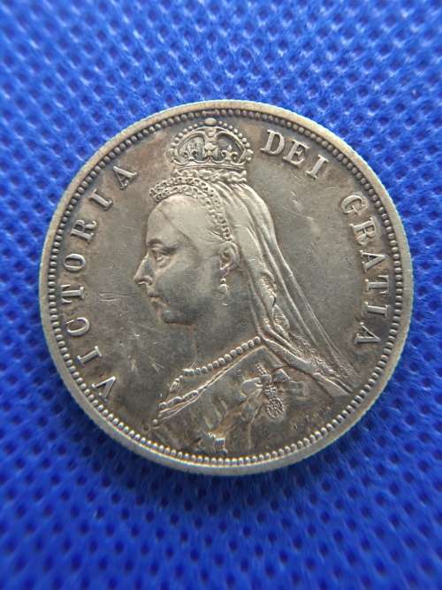 Great Britain - Queen Victoria 2 Shillings Jubilee Head - 1887 - Beautiful Detailed Coin