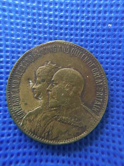 GREAT BRITAIN GOD SPEED MEDALLION  EDWARD AND AELEXANDRA 1900 - 1910