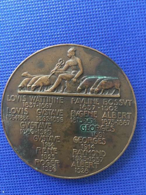 BEAUTIFUL RARE FRENCH - MDEDALIAN BRONZE MEDAL WATTINNE BOSSUT ET FILS 1837- 1937 SEE MORE BELOW